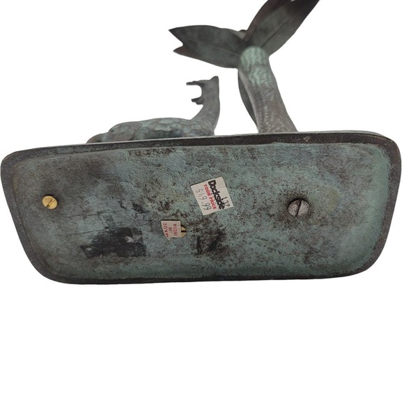 Vintage 15" Heavy Hammered Metal Giraffe Palm Tree Candlestick Holder - Picture 8 of 8